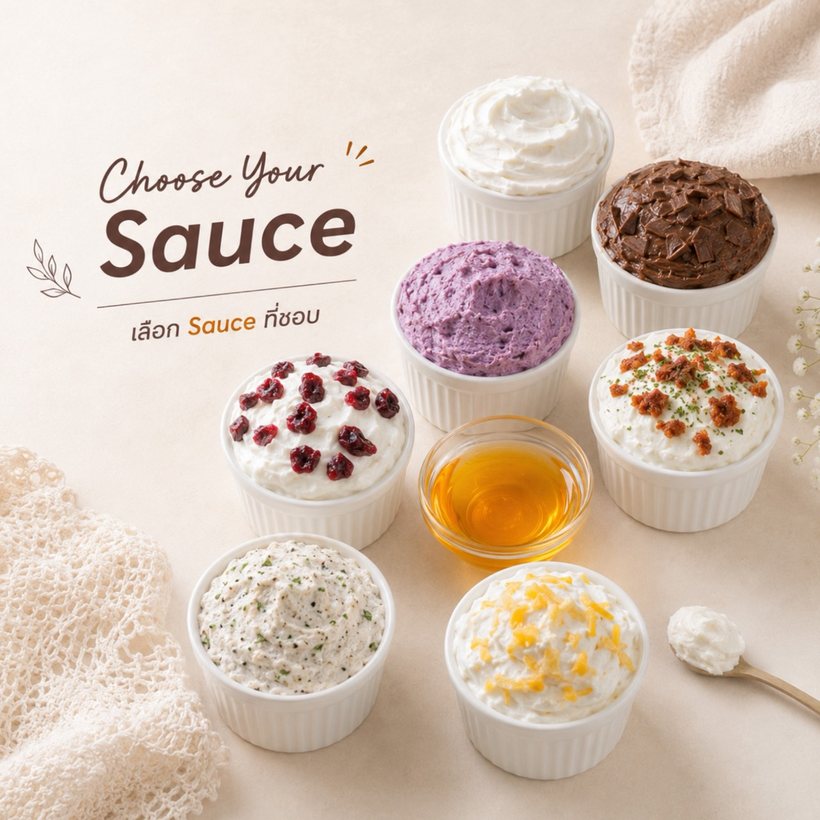Choose Your Sauce — ครีมชีสหลายรส ทั้งคาวและหวาน